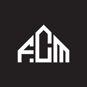 FCM letter logo design on black background. FCM creative initials letter logo concept. FCM letter design.