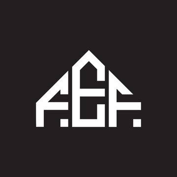 FEF letter logo design on black background. FEF creative initials letter logo concept. FEF letter design.