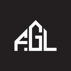 FGL letter logo design on black background. FGL creative initials letter logo concept. FGL letter design.