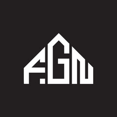 FGN letter logo design on black background. FGN creative initials letter logo concept. FGN letter design.