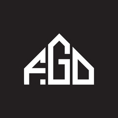 FGO letter logo design on black background. FGO creative initials letter logo concept. FGO letter design.