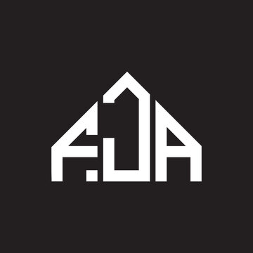 FJA letter logo design on black background. FJA creative initials letter logo concept. FJA letter design.