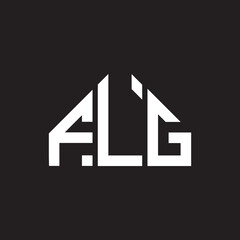 FLG letter logo design on black background. FLG creative initials letter logo concept. FLG letter design.