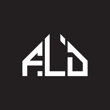 FLD letter logo design on black background. FLD creative initials letter logo concept. FLD letter design.