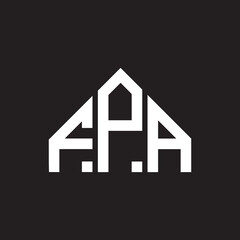FPA letter logo design on black background. FPA creative initials letter logo concept. FPA letter design.