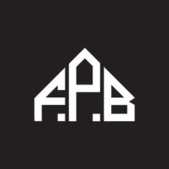 FPB letter logo design on black background. FPB creative initials letter logo concept. FPB letter design.
