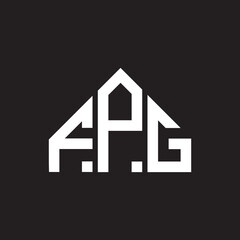 FPG letter logo design on black background. FPG creative initials letter logo concept. FPG letter design.