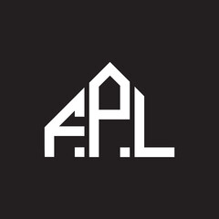 FPL letter logo design on black background. FPL creative initials letter logo concept. FPL letter design.