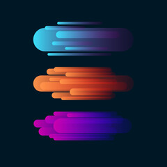 flat falling meteor ornaments in various variations and colors