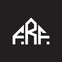 FRF letter logo design on black background. FRF creative initials letter logo concept. FRF letter design.