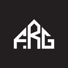 FRG letter logo design on black background. FRG creative initials letter logo concept. FRG letter design.