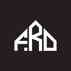 FRO letter logo design on black background. FRO creative initials letter logo concept. FRO letter design.