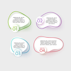 Business Infographic template. Design with numbers 4 options or steps, template design of vector format