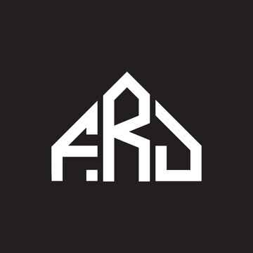 FRJ letter logo design on black background. FRJ creative initials letter logo concept. FRJ letter design.