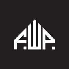 FWP letter logo design on black background. FWP creative initials letter logo concept. FWP letter design.