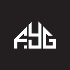 FYG letter logo design on black background. FYG creative initials letter logo concept. FYG letter design.