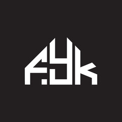 FYK letter logo design on black background. FYK creative initials letter logo concept. FYK letter design.