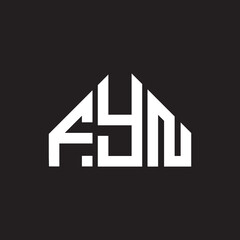 FYN letter logo design on black background. FYN creative initials letter logo concept. FYN letter design.