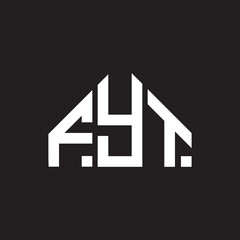FYT letter logo design on black background. FYT creative initials letter logo concept. FYT letter design.