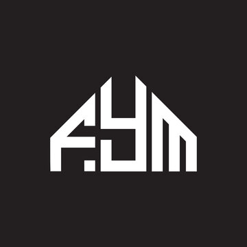 FYM letter logo design on black background. FYM creative initials letter logo concept. FYM letter design.