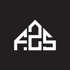 FZS letter logo design on black background. FZS creative initials letter logo concept. FZS letter design.