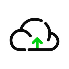 Upload to cloud simple line art pixel perfect, editable stroke icon