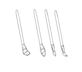 simple set of paintbrush