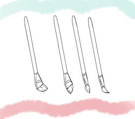 simple set of paintbrush