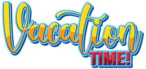 Vacation Time typography logo