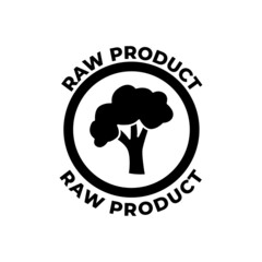 Raw food label icon  in black flat glyph, filled style isolated on white background