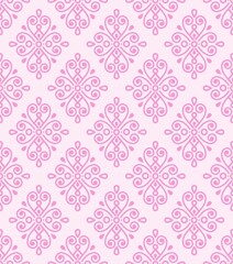 Pink damask wallpaper