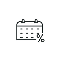 simple vector icon discount editable. isolated on white background.