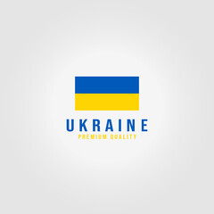 Ukraine Flag Logo Icon Vector Illustration Design War Peace