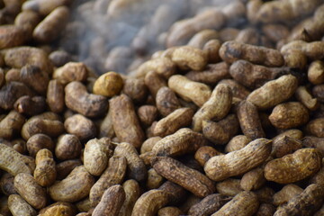 close up of peanuts