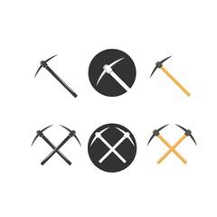 pickaxe vector icon element design template