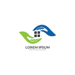 Fototapeta premium Property Care, Home and Real estate Logo Template