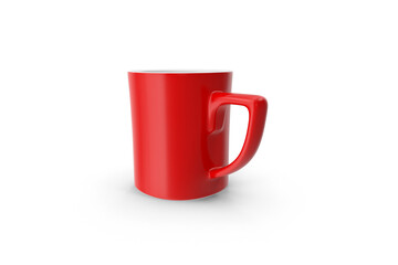red cup isolated on white