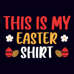 Happy Easter Day T-Shirt Design Template