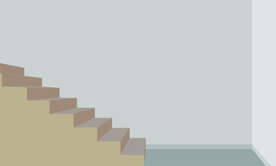 Volumetric stairs in the room