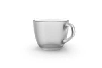 empty white cup isolated