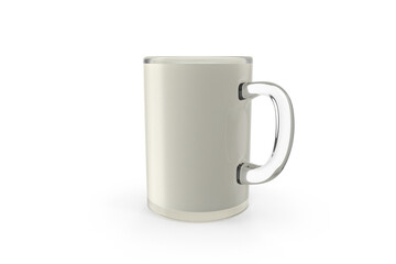 white mug isolated on white