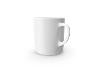 white mug isolated on white