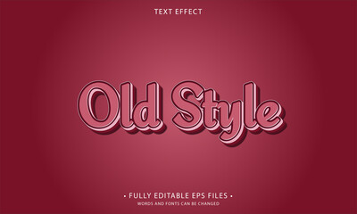 Old Style style editable text effect