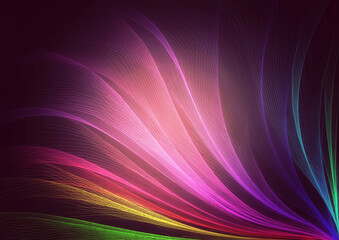 虹色のレーザー光線のイラスト
