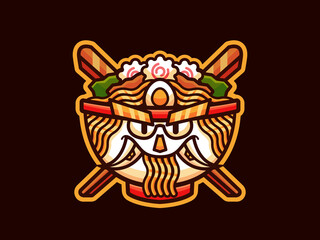Ramen Monster Illustration