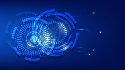 Hi tech technology background. futuristic digital computer data system concept