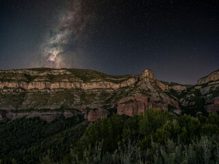 Obraz na płótnie Canvas Nebulosa Norteamérica sobre els Cingles de Bertí