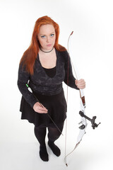 Woman with bow