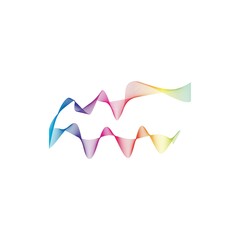 Obraz premium Sound waves line equalizer vector illustration design