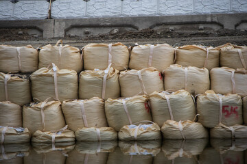 工事現場の土嚢